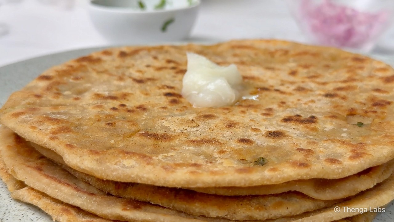 Aloo Paratha - Stuffed Indian Potato Flatbread